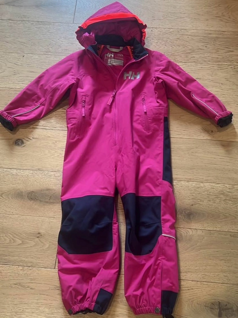 Helly Hansen Kids Pink and Navy One-Piece Snowsuit